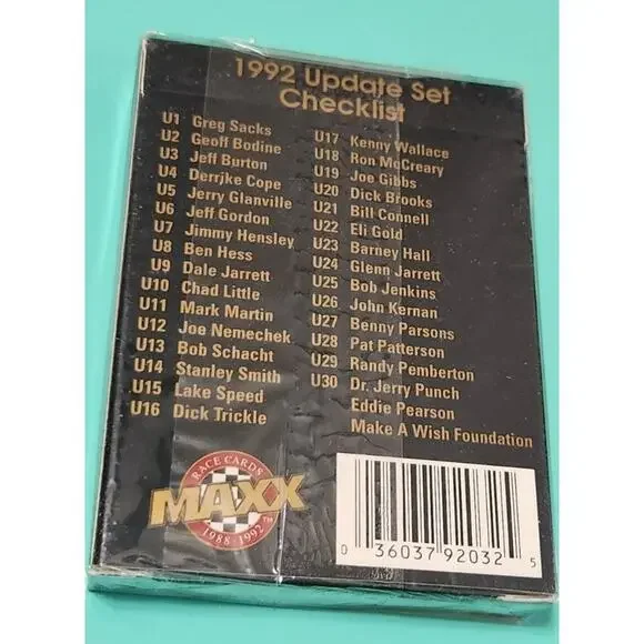 1992 MAXX Race Cards Update Set 5th Anniversary 30 Black Bordered Cards Sealed - Picture 2 of 2